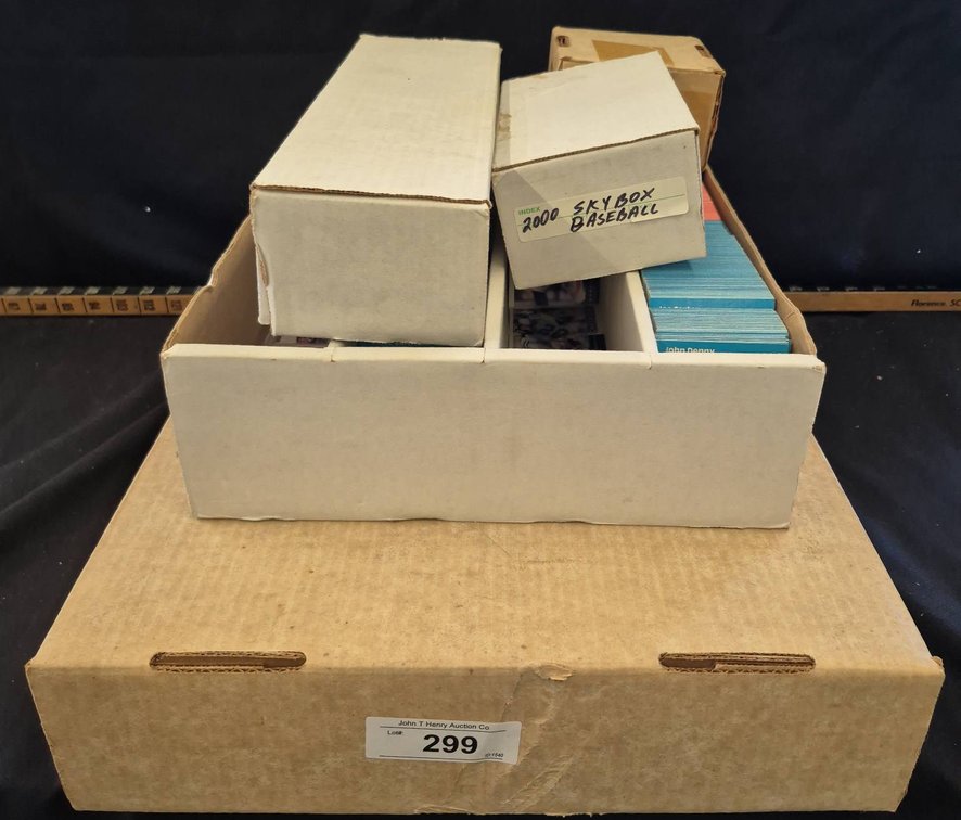 Sports Card Collection in Boxes