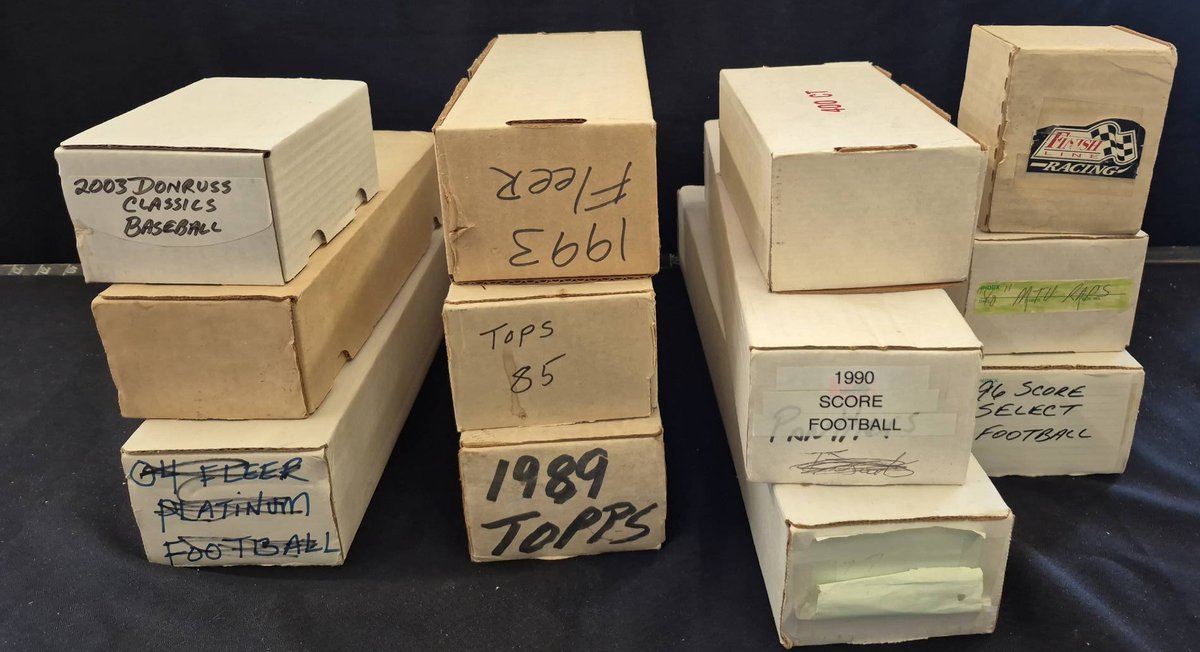Large Lot Mixed Sports Cards in Storage Boxes