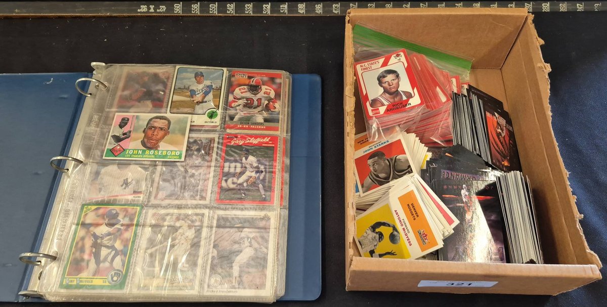 Binder And Box Of Assorted Sports Cards