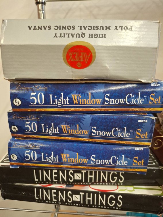 Holiday Decor Lot: SnowCicle Lights, Santa, Lights