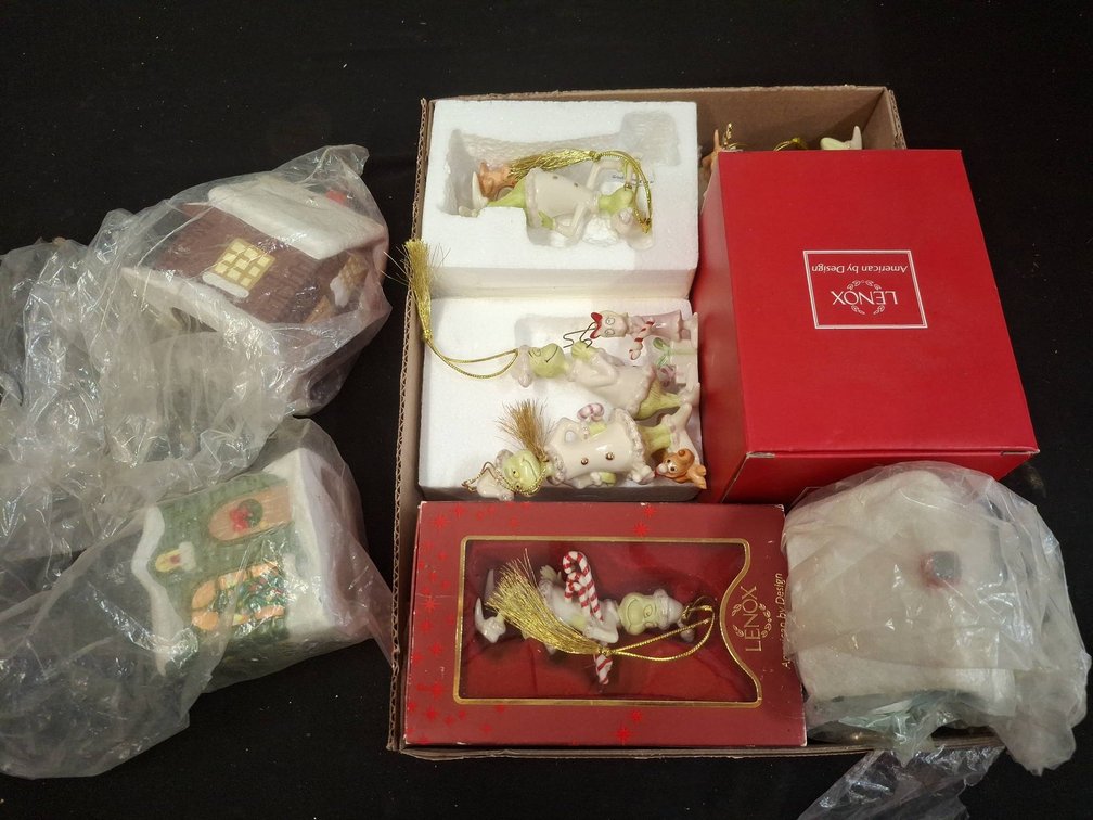 Lenox Grinch Porcelain Christmas Ornaments Lot