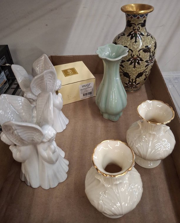 Lenox Vases, Fitz & Floyd Angels, Mixed Decor