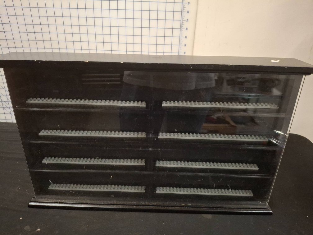 Lego Display Case with plastic Front and Shelves