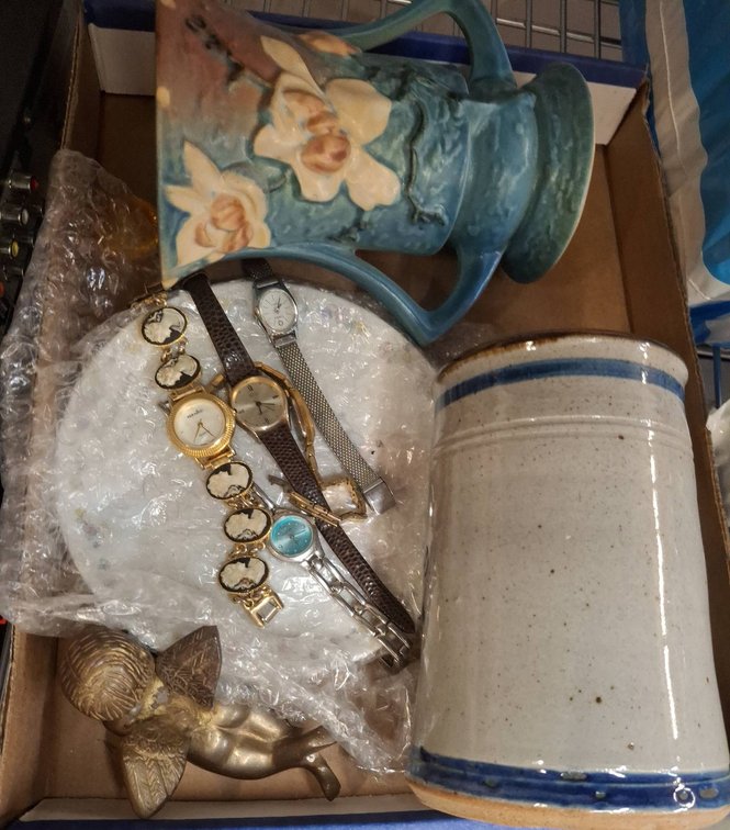 Roseville Magnolia Vase, Watches, Wallingford Mug