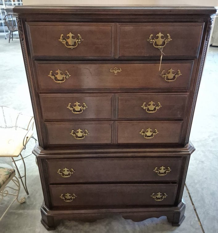 Rock City Highboy Dresser Wood Chest 38x18x54 in
