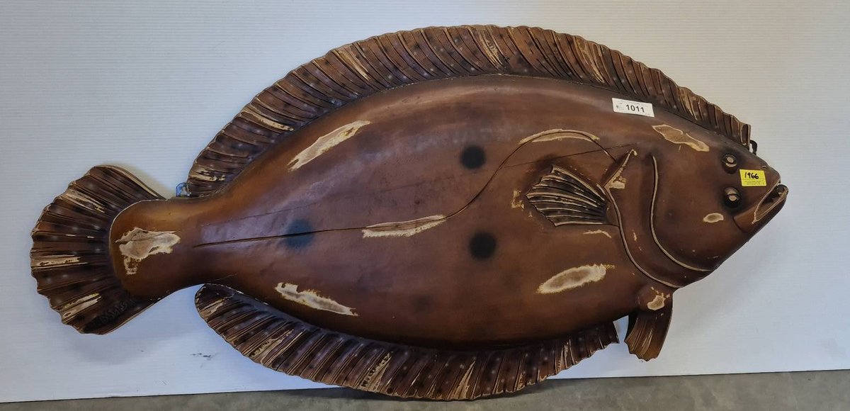 Large Wooden Fish Wall Art, 46x24 Inch