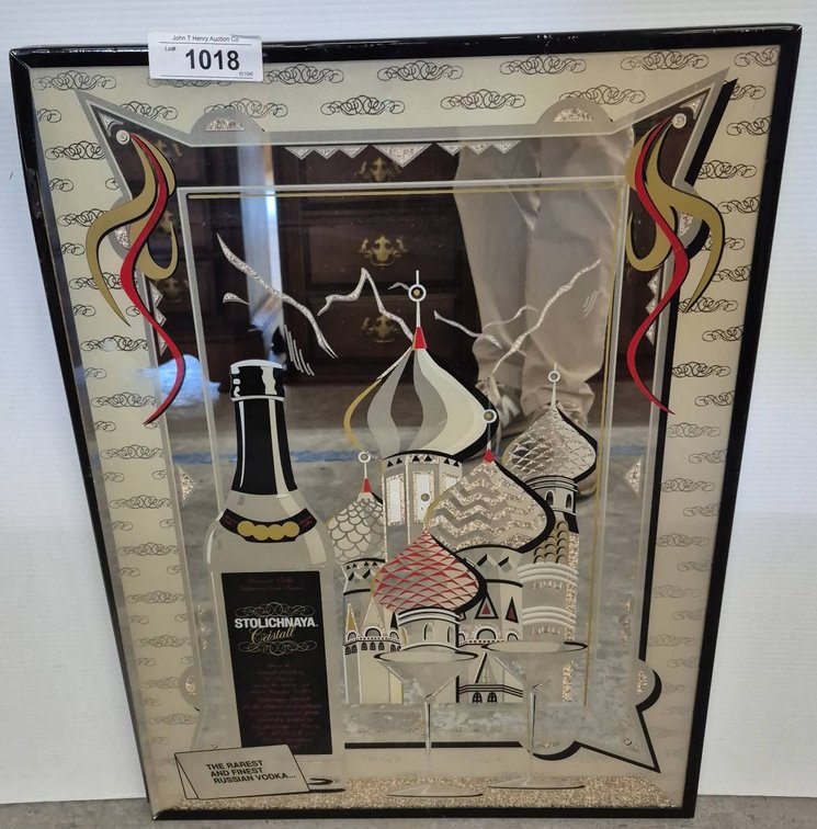 Stolichnaya Vodka Mirror Art 18x24 Framed