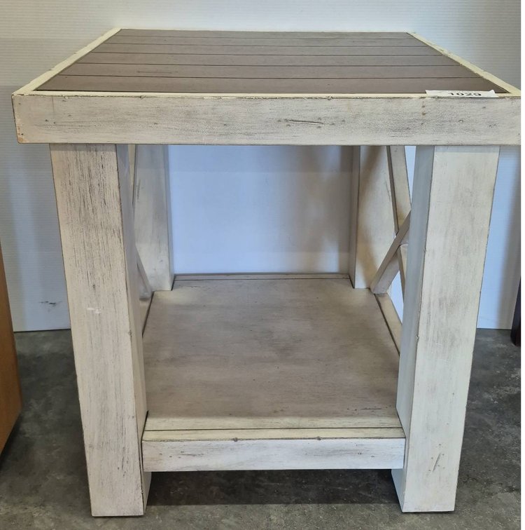 Square Wood Side Table, 20x20x22, Top Not Attached