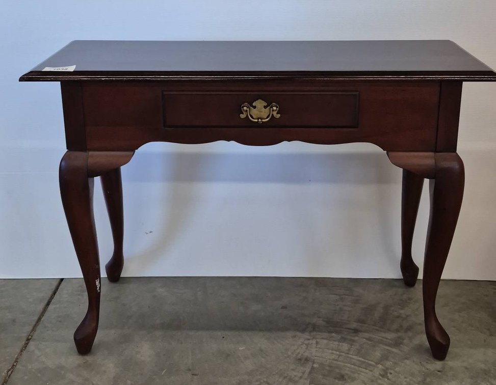 Wood Console Table With Drawer, 40x14x48