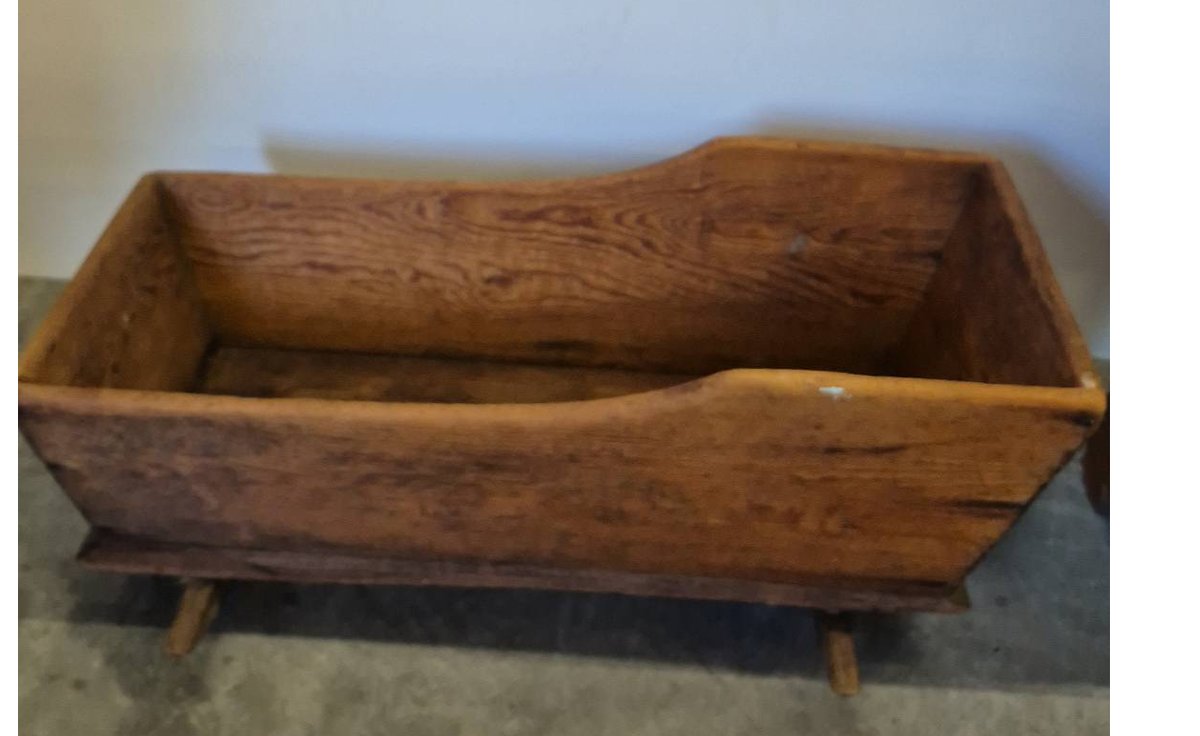 Wooden Trough with Legs, 16x36x14 Inches