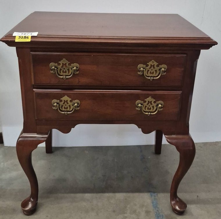 Knob Creek Wood Nightstand With Brass Pulls