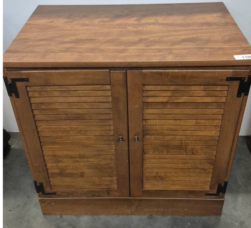 Wood Cabinet with Double Doors, 30x19x30 Inches