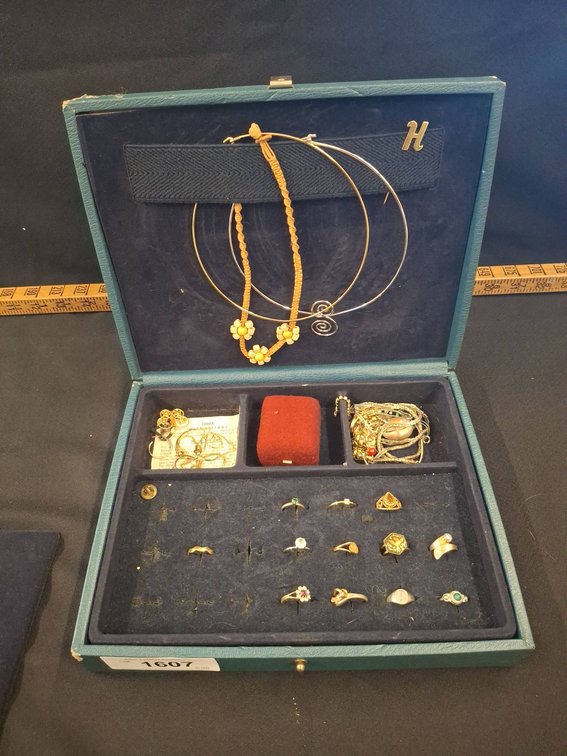 Jewelry Box With Rings, Necklaces, Earrings