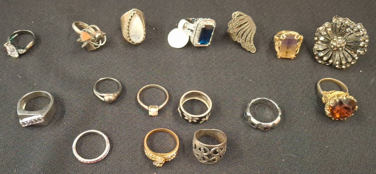 Rings Lot, Mixed Styles, Some Marked 925
