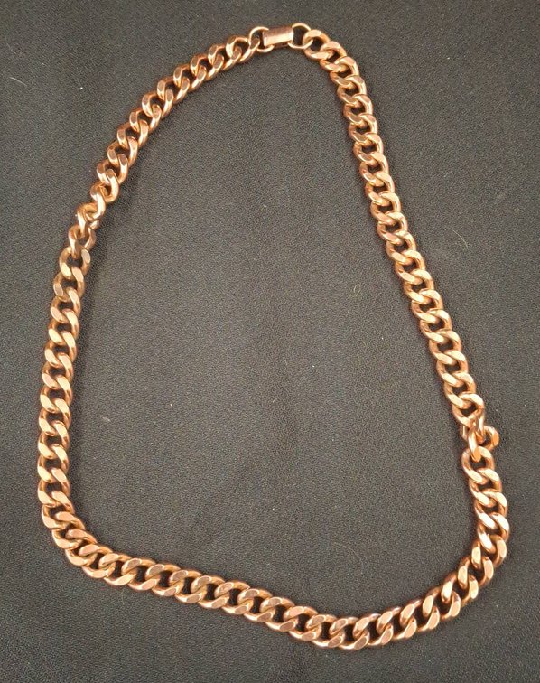 Pure Copper Chain Necklace, 24 Inch