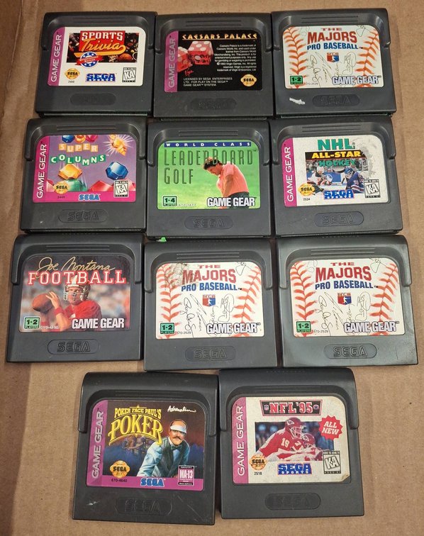 Sega Game Gear Game Cartridges