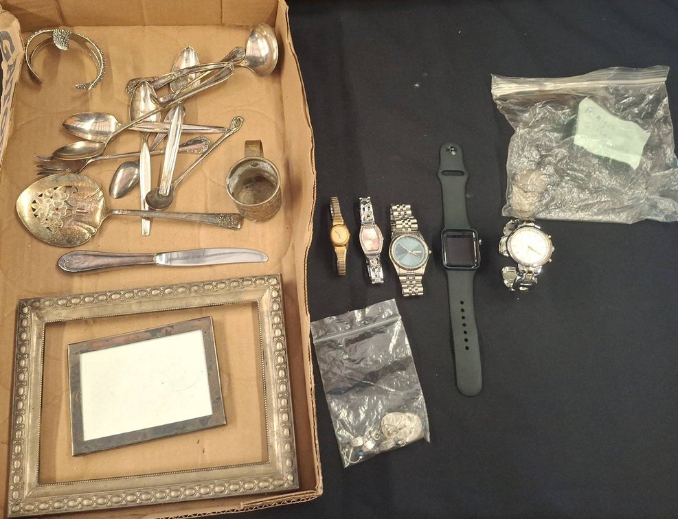 Watches, Coins, Silverplate, Frames Lot