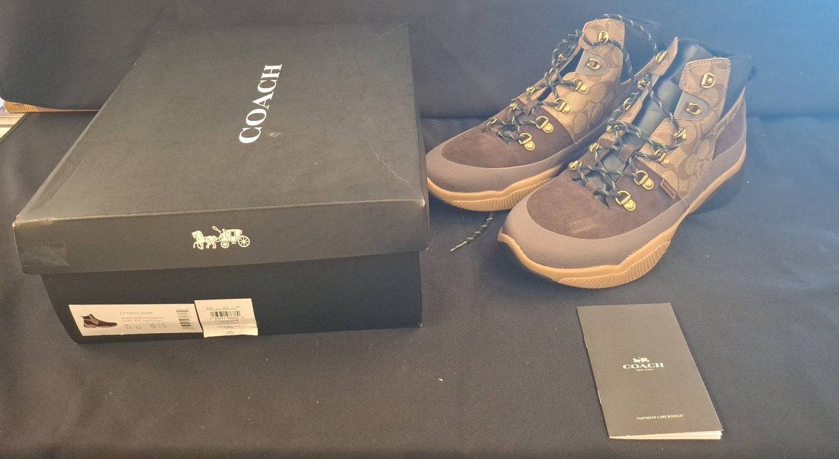 Coach Citysole Hiker Khaki Mahogany Size 13D