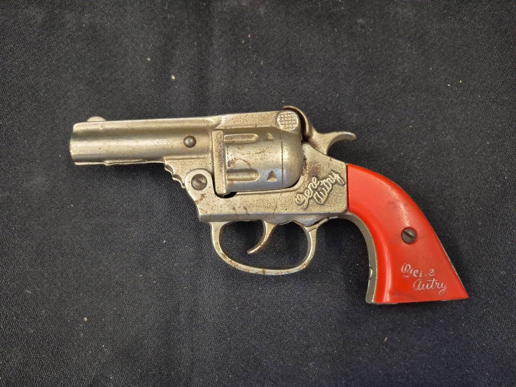 Gene Autry Toy Cap Gun Red Grip Revolver