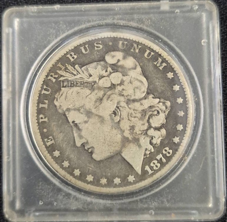 1878 Morgan Silver Dollar in Plastic Case