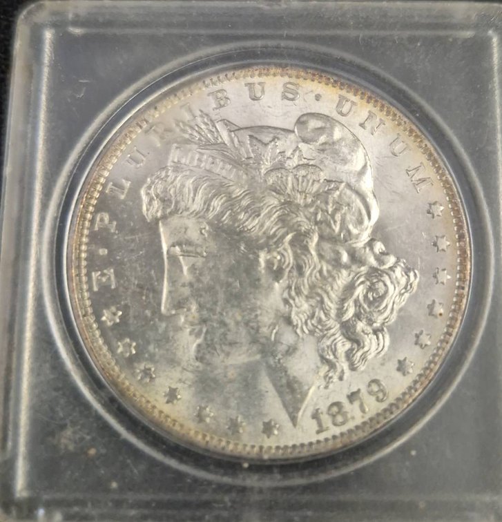 1879 Morgan Silver Dollar in Protective Case