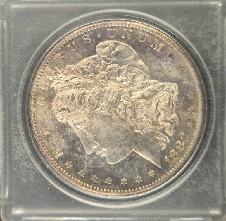 1882-S Morgan Silver Dollar in Plastic Case