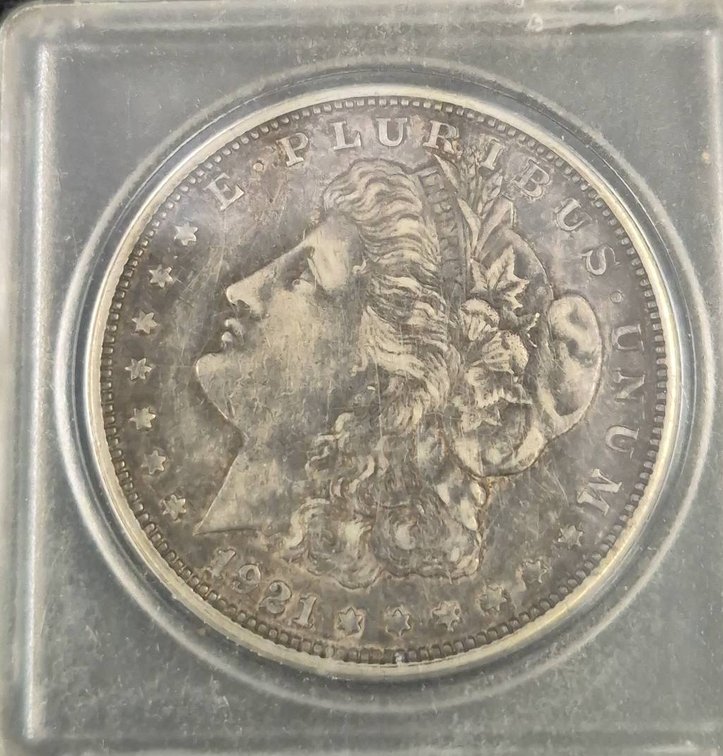 1921-d Morgan Silver Dollar in Holder