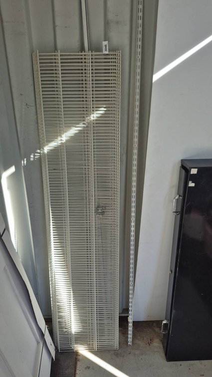 16x72 White Wire Shelf With Mounting Rails
