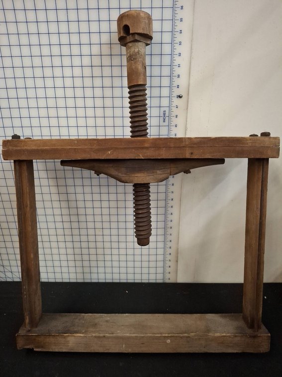 Large Wooden Book Press with Screw Mechanism 25"×32"