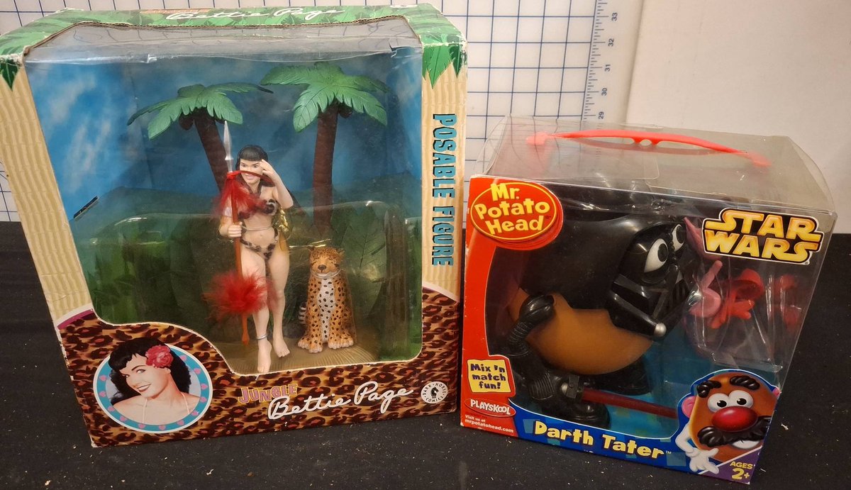 Jungle Bettie Page & Darth Tater Figures NIB