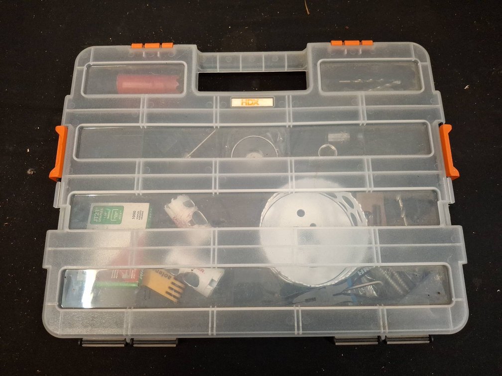 HDX Organizer With Drill Bits And Hole Saws