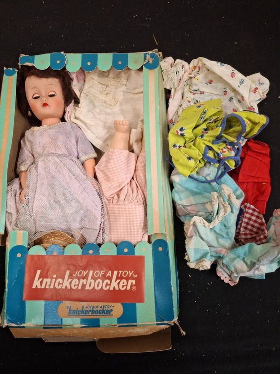 Knickerbocker Doll in Box with Extra Clothes