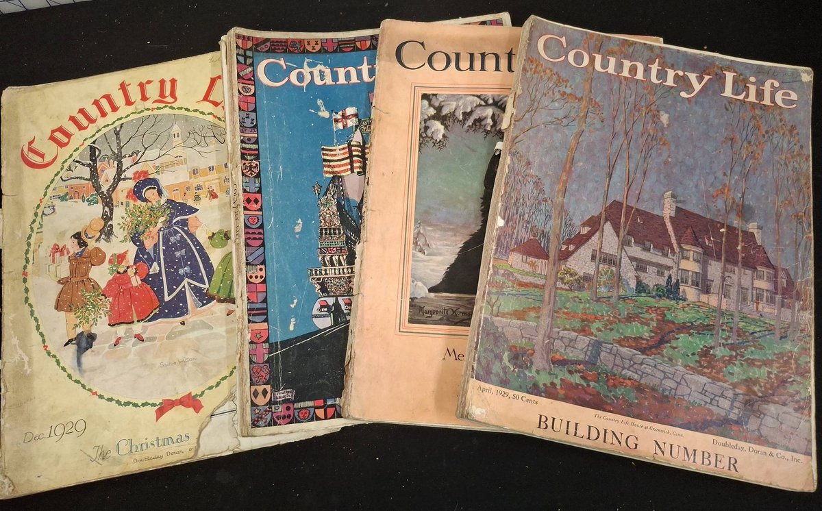 4 Country Life Magazines 1929 Doubleday Doran
