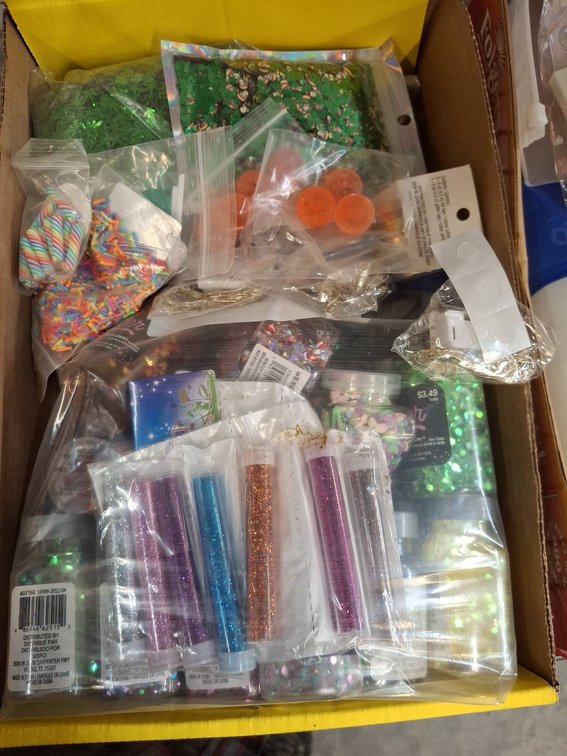Craft Glitter and Beads Lot