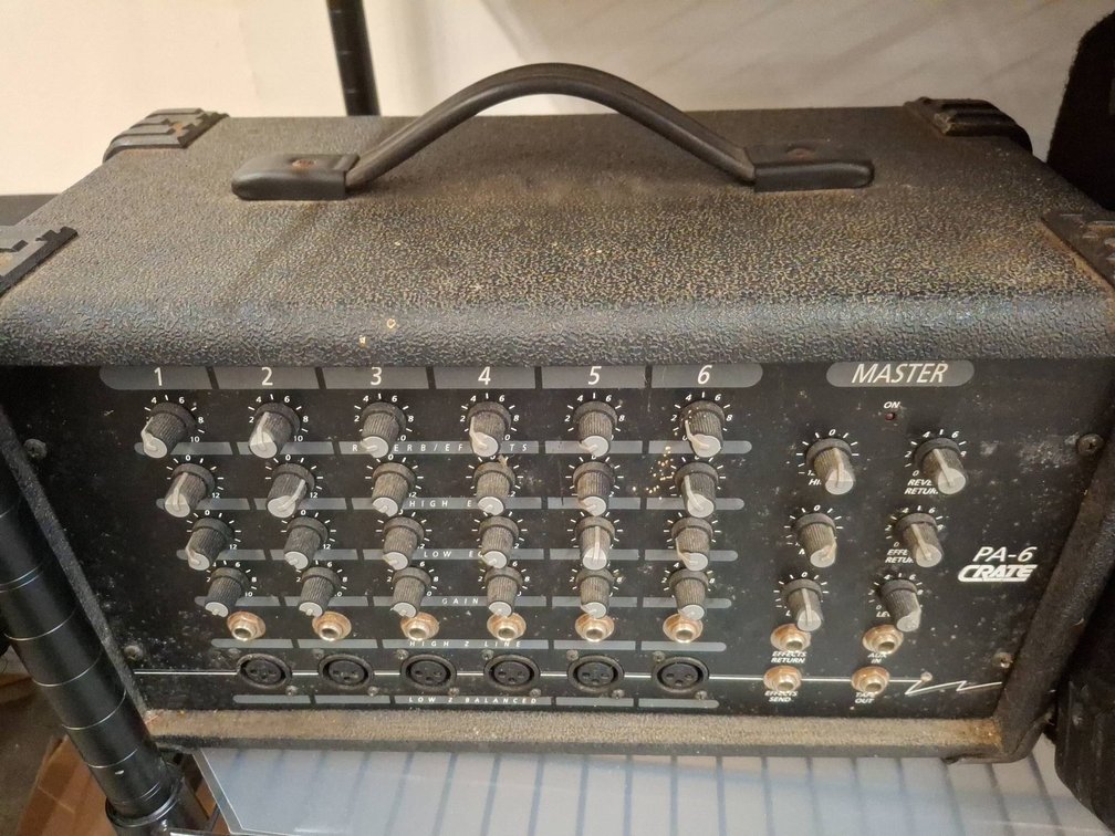 Crate PA-6 6-Channel Powered Mixer Amp