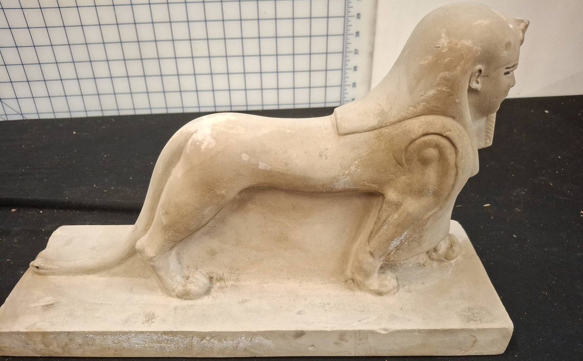 Egyptian Style Sphinx Statue Plaster Figure
