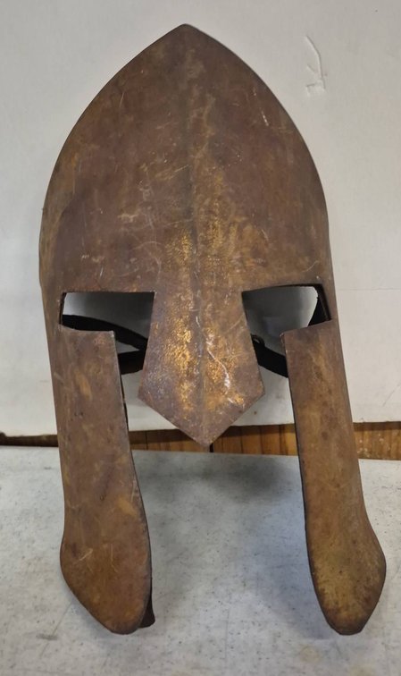 Spartan Style Metal Helmet with Face Guard