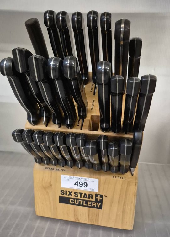 Six Star Cutlery Knife Block Set 21 Pieces