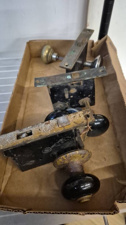 3 Vintage Mortise Lock Door Knob Sets