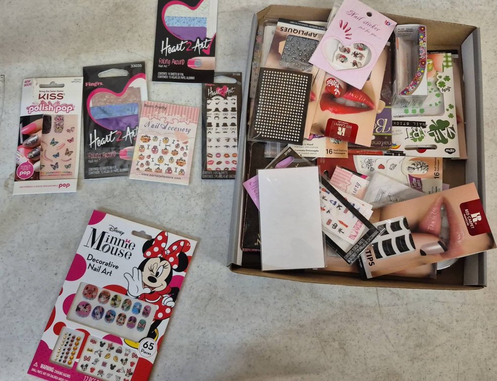 Nail Art Kits And Appliques Lot