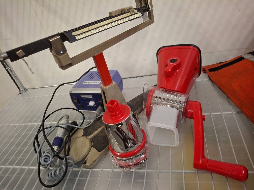 Ohaus Balance, Nail Drill, Food Grinder Lot