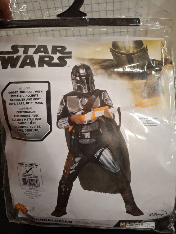 Star Wars Mandalorian Kids Costume Medium 8-10