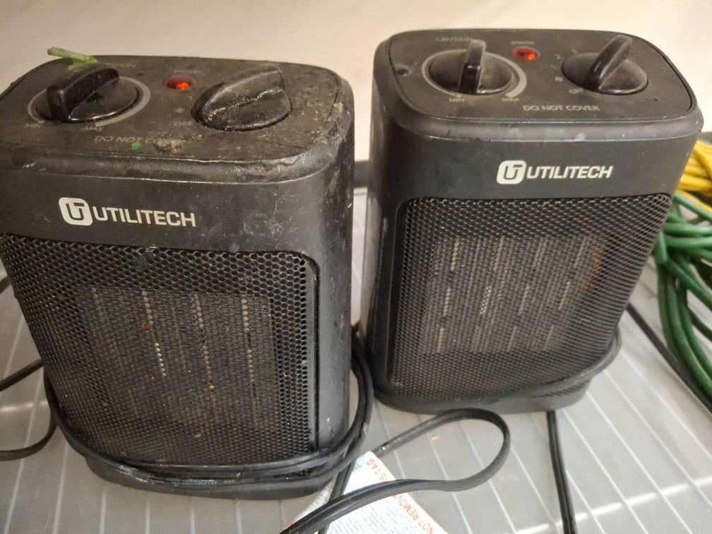 Pair Utilitech 1500W Ceramic Portable Heaters