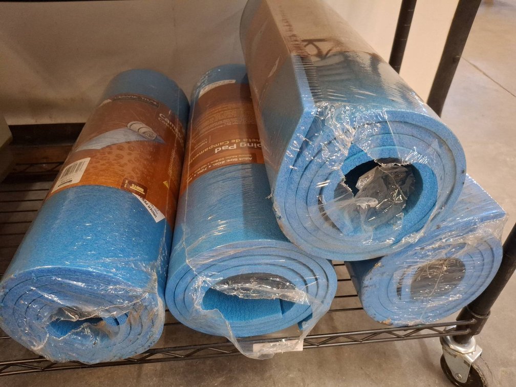 4 Blue Foam Camping Pads, 20x72x0.5 in