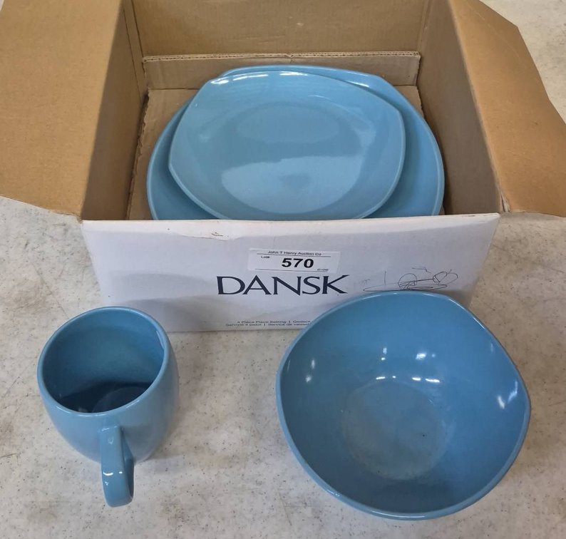 Dansk Classic Fjord Sky Blue Dinnerware Set