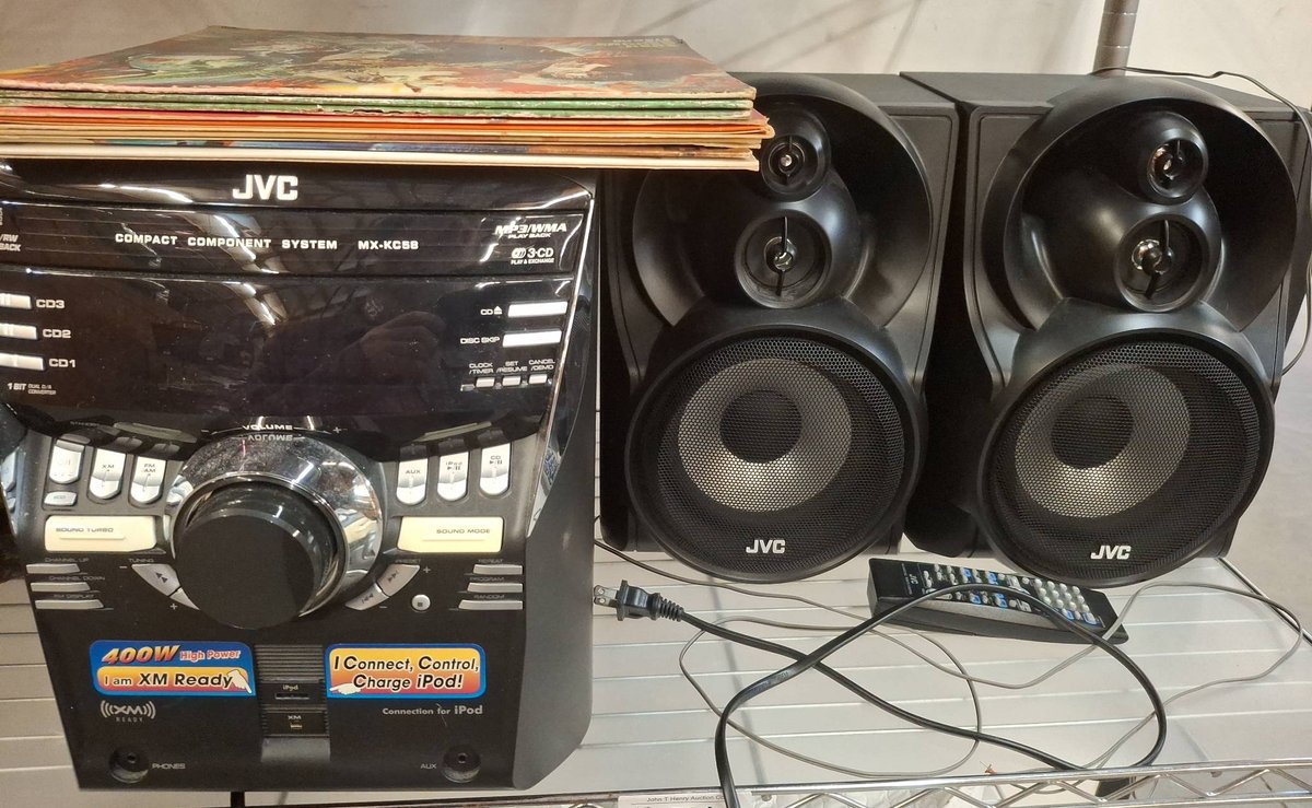 JVC MX-KC58 System With Speakers, Records, Remote