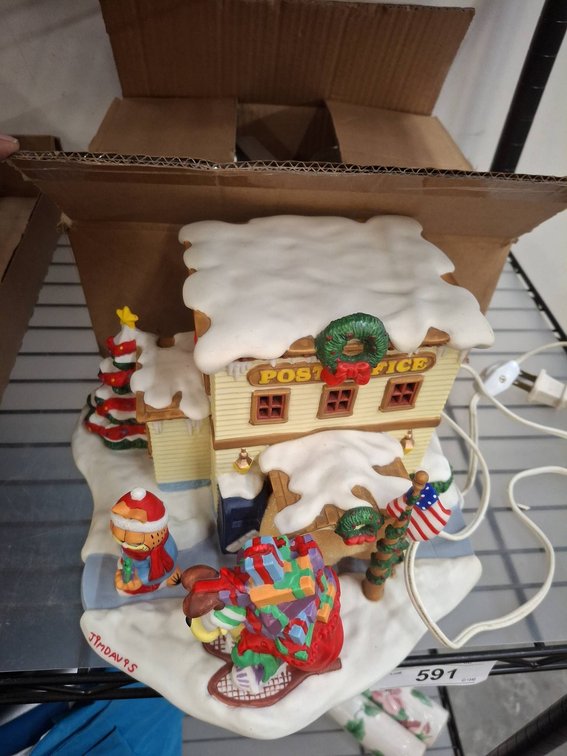 Garfield Christmas Post Office Lighted Village