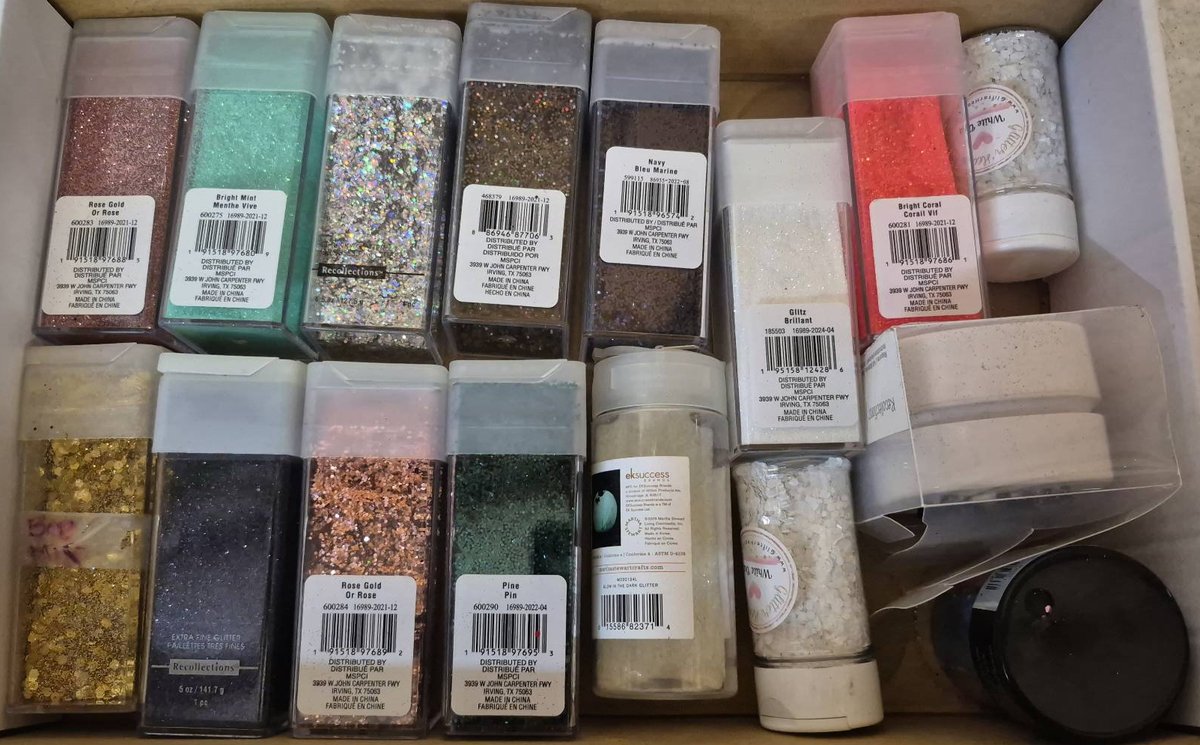 Craft Glitter and Embellishments Lot