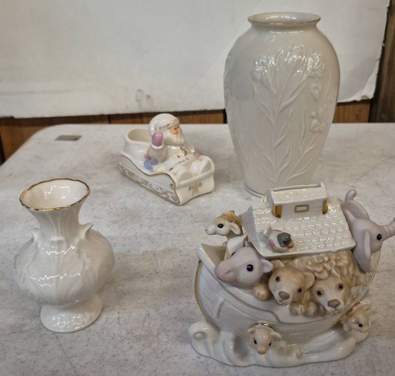Lenox Porcelain Figurines and Vases Lot
