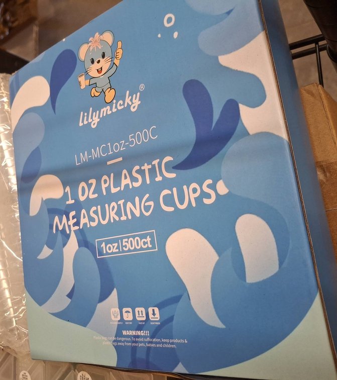 Lilymicky 1oz Plastic Measuring Cups 500 Count